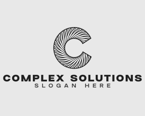 Circular Swirl Letter C  logo design