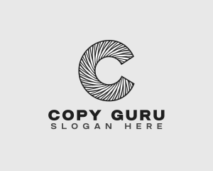 Circular Swirl Letter C  logo design