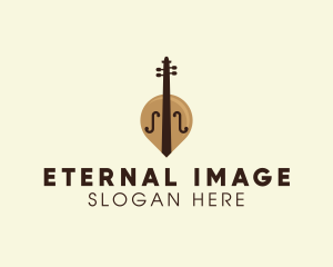 Cello Music Note logo design