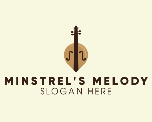 Cello Music Note logo design