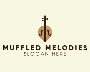 Cello Music Note logo design