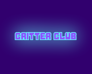 Neon DJ Club logo design