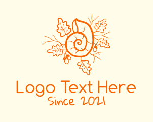 Maple - Snail Shell Acorn Leaves logo design