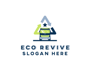 Recycling Disposal Truck logo design