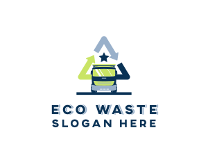 Recycling Disposal Truck logo