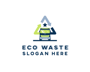 Recycling Disposal Truck logo design