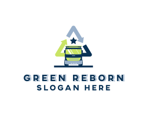 Recycling Disposal Truck logo