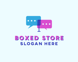 Chat Box Social Media logo design