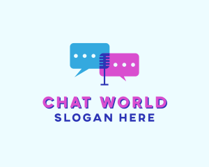 Chat Box Social Media logo design