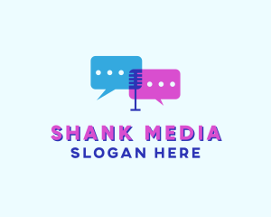 Chat Box Social Media logo design