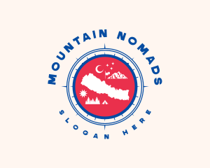 Nepal Map Tourism logo design