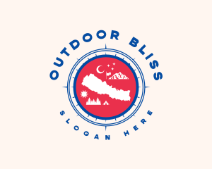 Nepal Map Tourism logo design