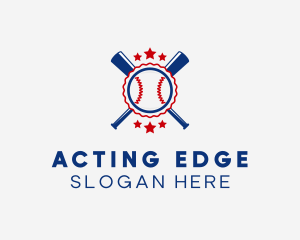 Baseball Slugger Team Star logo design