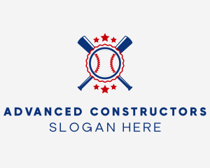 Baseball Slugger Team Star logo design