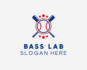 Baseball Slugger Team Star logo design