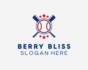 Baseball Slugger Team Star logo design