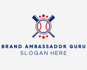 Baseball Slugger Team Star logo design