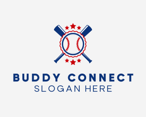 Baseball Slugger Team Star logo design