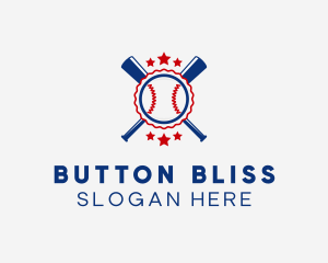 Baseball Slugger Team Star logo design