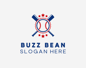 Baseball Slugger Team Star logo design