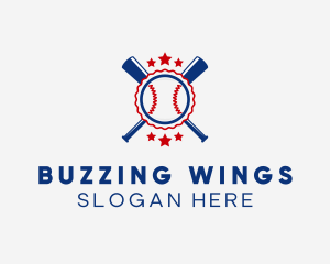 Baseball Slugger Team Star logo design