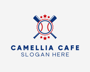 Baseball Slugger Team Star logo design