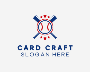 Baseball Slugger Team Star logo design