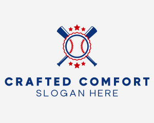 Baseball Slugger Team Star logo design