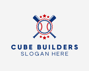 Baseball Slugger Team Star logo design