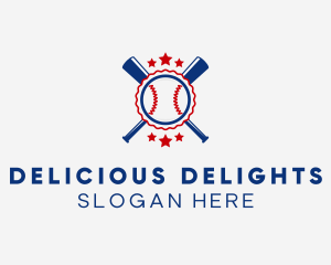 Baseball Slugger Team Star logo design