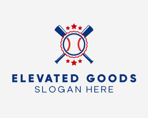 Baseball Slugger Team Star logo design