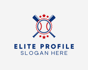 Baseball Slugger Team Star logo design