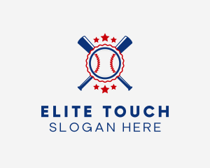 Baseball Slugger Team Star logo design