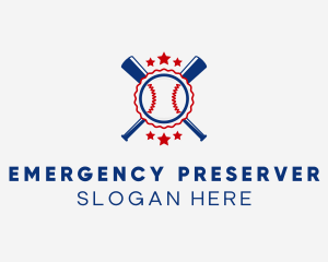 Baseball Slugger Team Star logo design