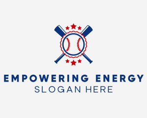 Baseball Slugger Team Star logo design