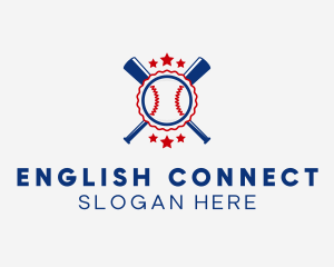 Baseball Slugger Team Star logo design