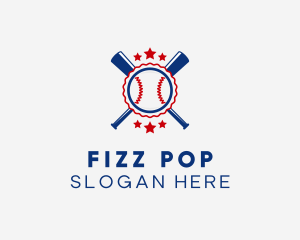 Baseball Slugger Team Star logo design