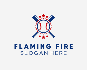 Baseball Slugger Team Star logo design