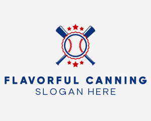 Baseball Slugger Team Star logo design