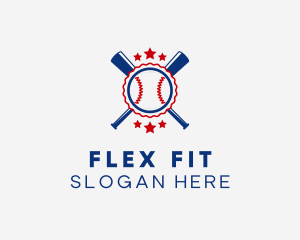 Baseball Slugger Team Star logo design