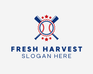 Baseball Slugger Team Star logo design