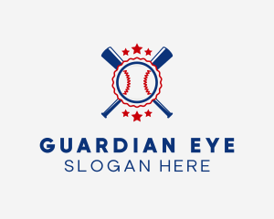 Baseball Slugger Team Star logo design