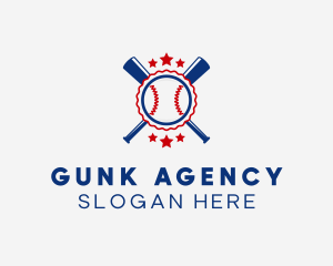 Baseball Slugger Team Star logo design