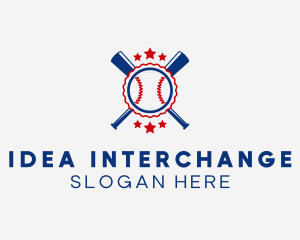 Baseball Slugger Team Star logo design