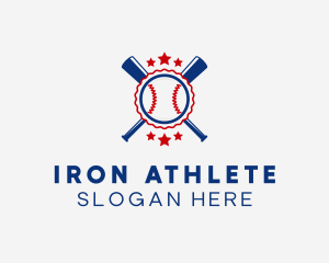 Baseball Slugger Team Star logo design