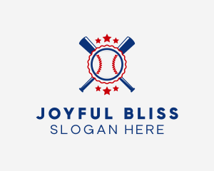 Baseball Slugger Team Star logo design