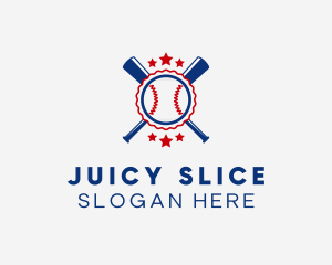 Baseball Slugger Team Star logo design