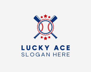 Baseball Slugger Team Star logo design