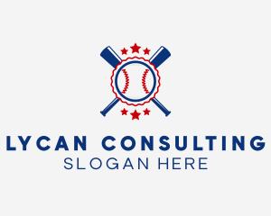 Baseball Slugger Team Star logo design