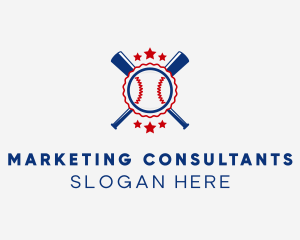 Baseball Slugger Team Star logo design